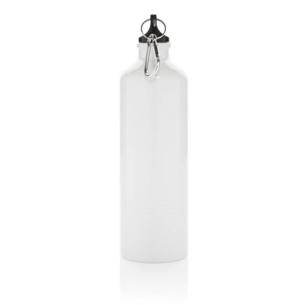 Obrázky: Hliníková sportovní lahev s karabinou XL - bílá, Obrázek 4