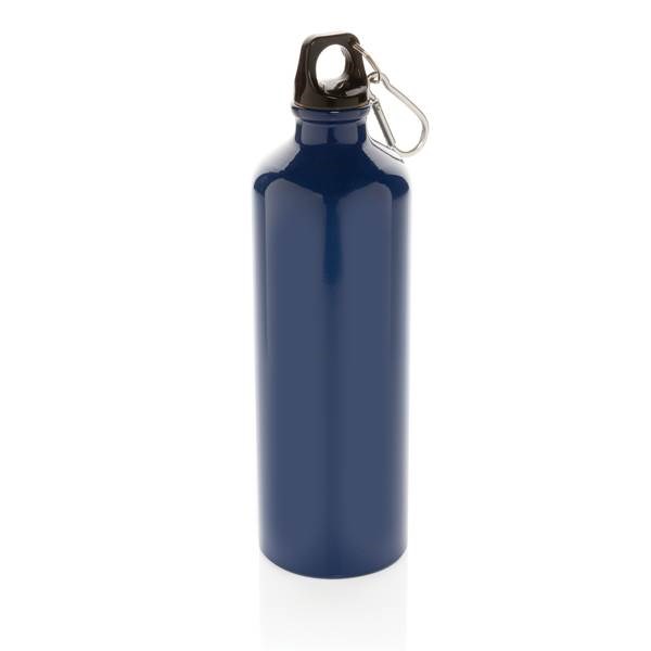 Obrázky: Hliníková sportovní lahev s karabinou XL - modrá