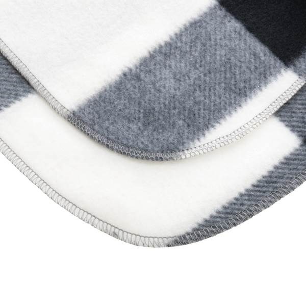 Obrázky: Bílo-černá kostkovaná fleecová deka, Obrázek 3