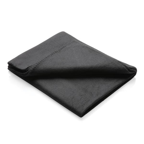 Obrázky: Černá fleecová deka v sáčku, Obrázek 1