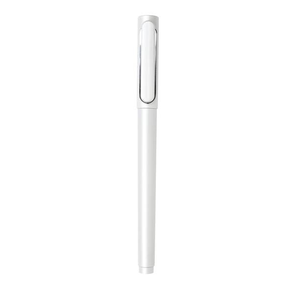 Obrázky: Bílé plastové pero X6 s vrškem, Obrázek 2