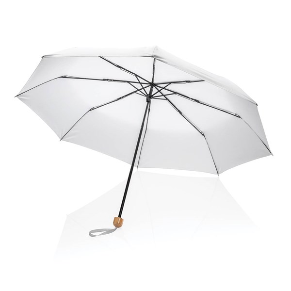 Obrázky: Bílý rPET deštník, manuální otevírání, Obrázek 4