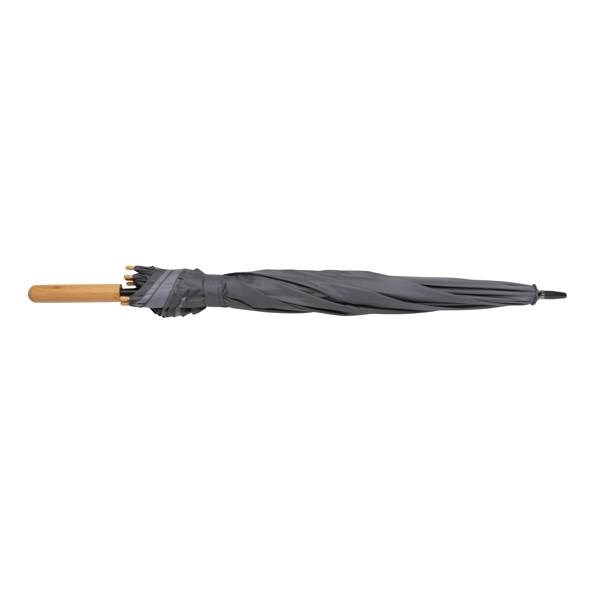 Obrázky: Antracitový rPET automatický deštník, madlo bambus, Obrázek 3