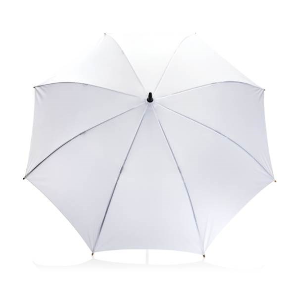 Obrázky: Bílý rPET automatický deštník, madlo bambus, Obrázek 2