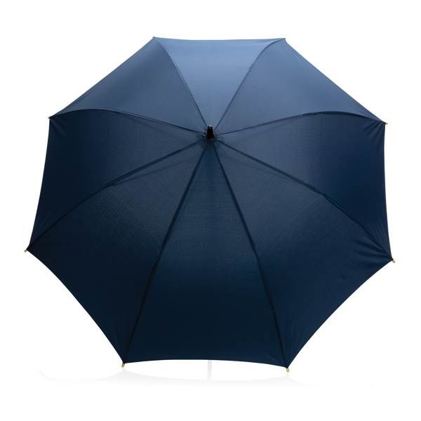 Obrázky: Nám. modrý rPET automatický deštník, madlo bambus, Obrázek 2