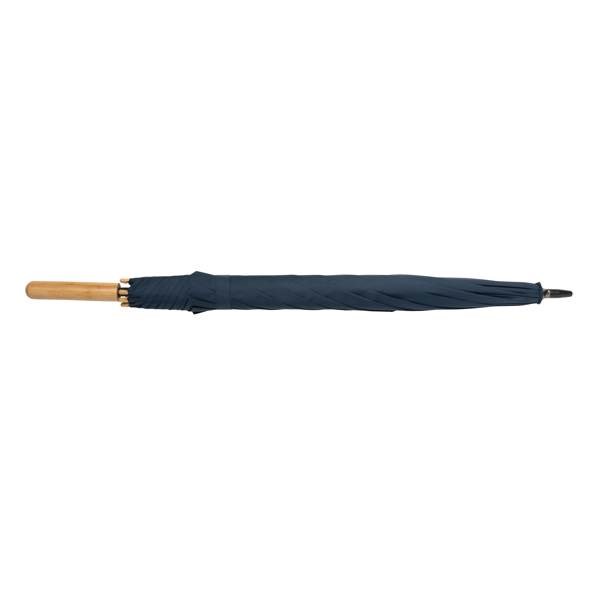 Obrázky: Nám. modrý rPET automatický deštník, madlo bambus, Obrázek 3