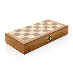 Obrázky: Prémiové dřevěné šachy ve skládací šachovnici