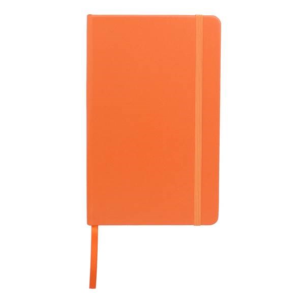 Obrázky: Oranžový blok A5 s elastickou páskou, čtverečky, Obrázek 2