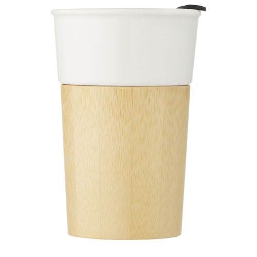 Obrázky: Bílý porcelánový hrnek 320 ml s bambusem, Obrázek 6