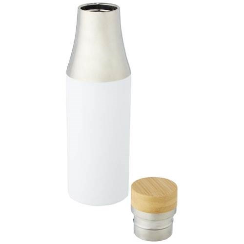 Obrázky: Nerezová termoska 540 ml s bambus. víčkem, bílá, Obrázek 2