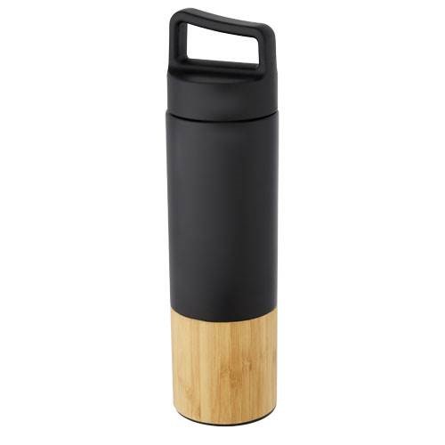Obrázky: Nerezová termoska 540 ml s bambusem, černá, Obrázek 3