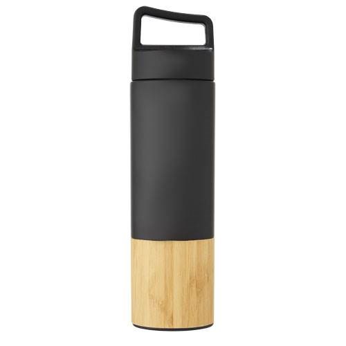 Obrázky: Nerezová termoska 540 ml s bambusem, černá, Obrázek 6
