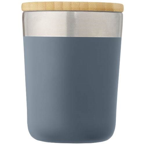 Obrázky: Modrý nerezový termohrnek 300 ml s bambus. víčkem, Obrázek 5