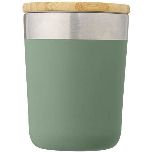 Obrázky: Zelený nerezový termohrnek 300 ml s bambus. víčkem, Obrázek 5