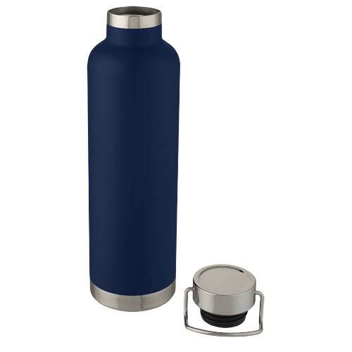 Obrázky: Měděná sportovní láhev 1L s vakuov. izolací, modrá, Obrázek 2