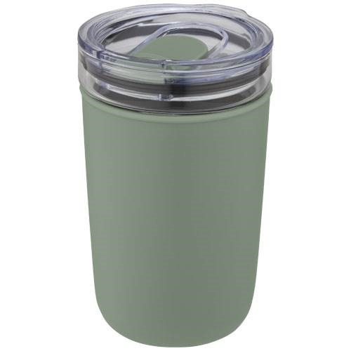 Obrázky: Skleněný hrnek 420 ml s plastovým obalem zelený, Obrázek 1