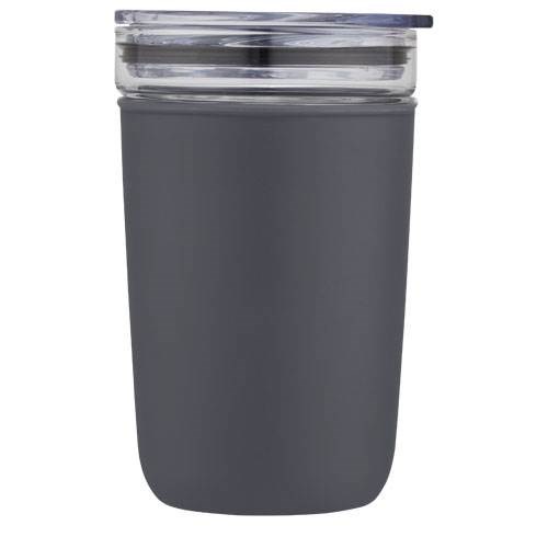 Obrázky: Skleněný hrnek 420 ml s plastovým obalem šedý, Obrázek 8