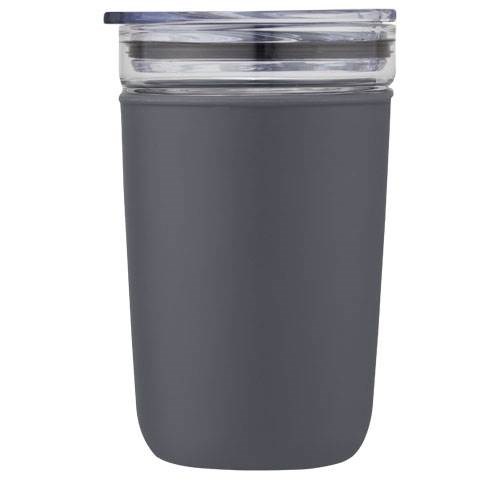 Obrázky: Skleněný hrnek 420 ml s plastovým obalem šedý, Obrázek 9
