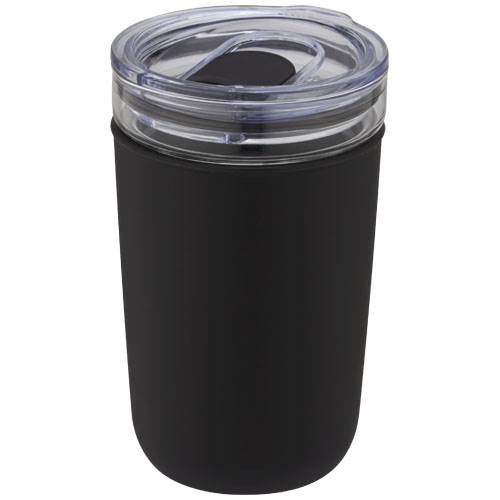 Obrázky: Skleněný hrnek 420 ml s plastovým obalem černý, Obrázek 1