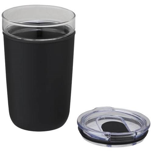 Obrázky: Skleněný hrnek 420 ml s plastovým obalem černý, Obrázek 2