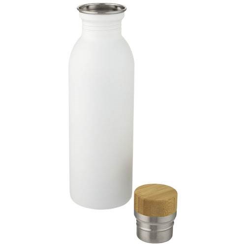 Obrázky: Sportovní lahev z nerezové oceli 650 ml, bílá, Obrázek 2