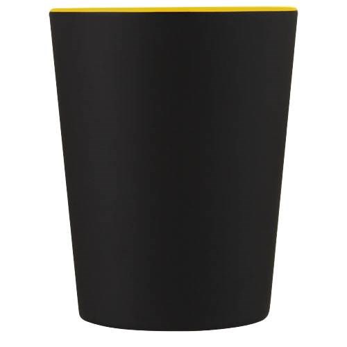 Obrázky: Černý keramický hrnek 360 ml s žlutým vnitřkem, Obrázek 6