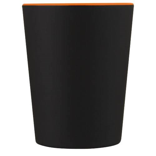 Obrázky: Černý keramický hrnek 360 ml s oranžovým vnitřkem, Obrázek 6