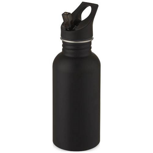 Obrázky: Matná sportovní láhev z nerez. oceli 500 ml černá