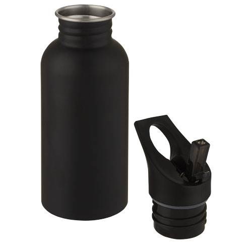 Obrázky: Matná sportovní láhev z nerez. oceli 500 ml černá, Obrázek 2