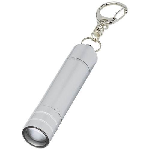 Obrázky: Hliníková LED svítilna s karabinou stříbrná, Obrázek 1
