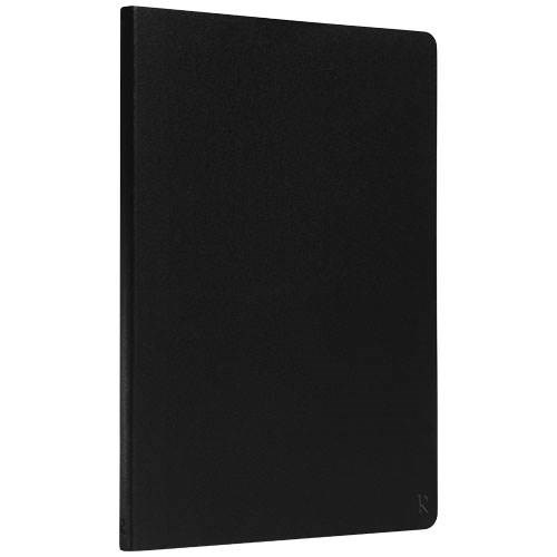 Obrázky: Černý luxusní zápisník A5 v měkké vazbě s gumičkou