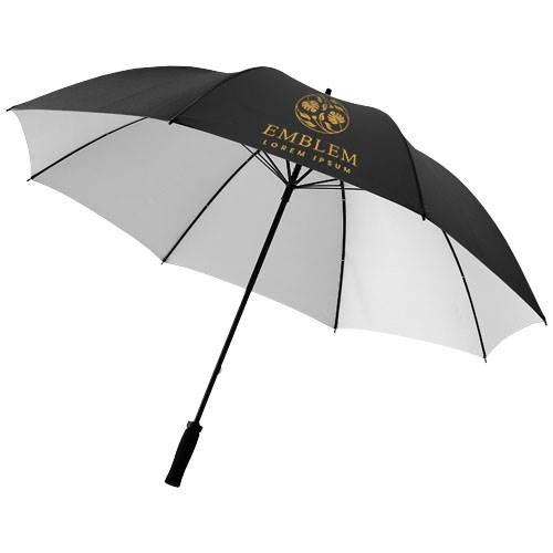 Obrázky: Velký golfový deštník odolný bouřce, stříbrno/černý, Obrázek 3