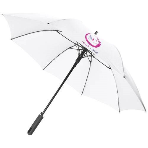 Obrázky: Bílý automatický deštník s pryžovou rukojetí, Obrázek 6