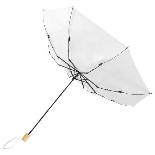 Obrázky: Skládací rPET větru odolný deštník, bílý, Obrázek 4