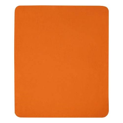 Obrázky: Oranžová fleecová deka 180 g/m2 s RPET v obalu, Obrázek 6