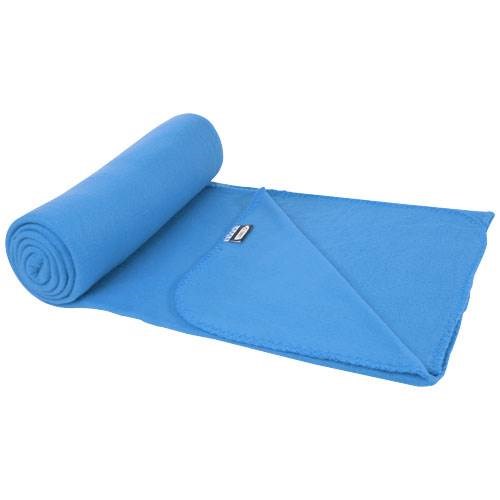 Obrázky: Modrá fleecová deka 180 g/m2 s RPET v obalu, Obrázek 4