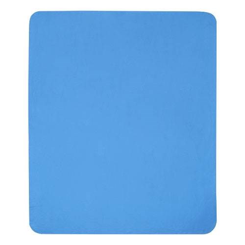 Obrázky: Modrá fleecová deka 180 g/m2 s RPET v obalu, Obrázek 6