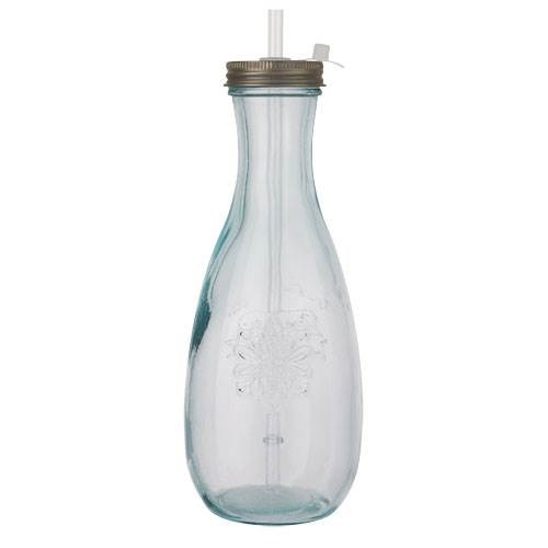 Obrázky: Láhev z recyklovaného skla s brčkem 600 ml, Obrázek 6
