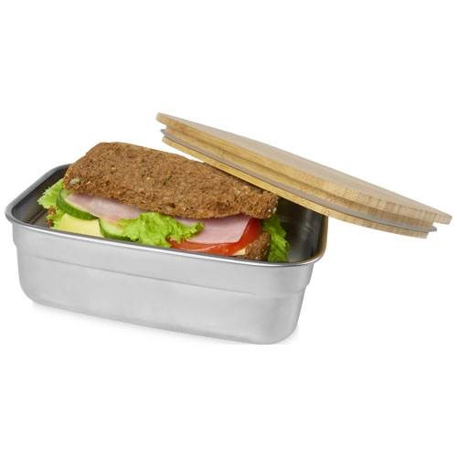Obrázky: Obědová krabička z nerezové oceli s bambus. víčkem, Obrázek 2