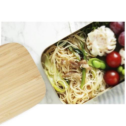 Obrázky: Obědová krabička z nerezové oceli s bambus. víčkem, Obrázek 6