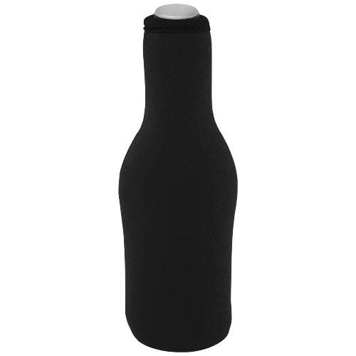 Obrázky: Černý obal na láhev z recykl. neoprenu se zipem, Obrázek 5