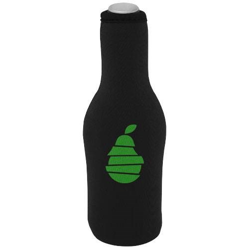 Obrázky: Černý obal na láhev z recykl. neoprenu se zipem, Obrázek 6
