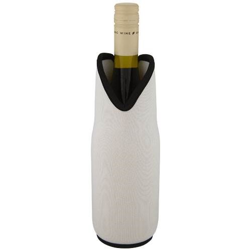 Obrázky: Chladící obal na víno z recykl. neoprenu bílý, Obrázek 3