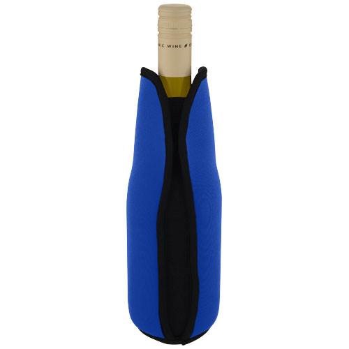 Obrázky: Chladící obal na víno z recykl. neoprenu modrý, Obrázek 4