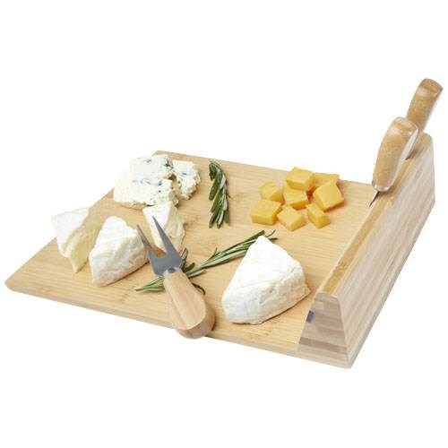 Obrázky: Bambusová sada na sýr s prkénkem s magnet. páskem, Obrázek 3