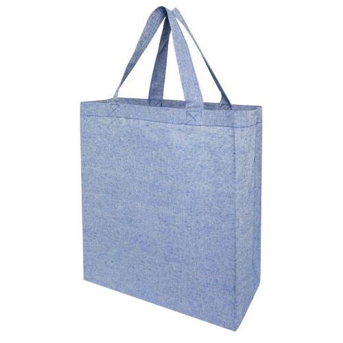 Obrázky: Modrá nákupní taška z recykl. materiálu 150 g/m², Obrázek 1