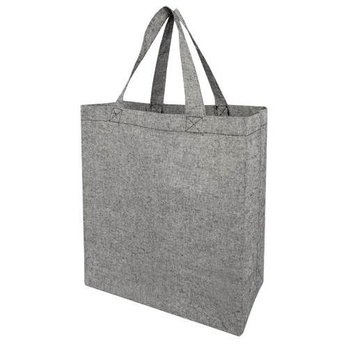 Obrázky: Černá nákupní taška z recykl. materiálu 150 g/m²