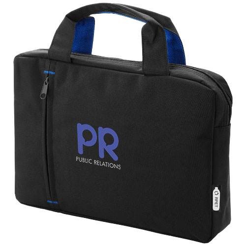 Obrázky: Konferenční taška z RPET plastu černo/modrá, Obrázek 4