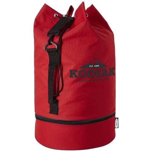 Obrázky: Vodotěsná sport. taška/batoh z RPET červená, Obrázek 4