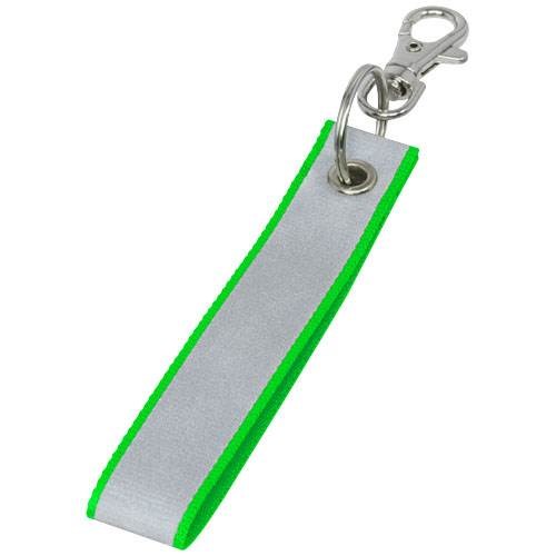 Obrázky: Reflexní přívěsek na klíče s karabinou zelený lem, Obrázek 1